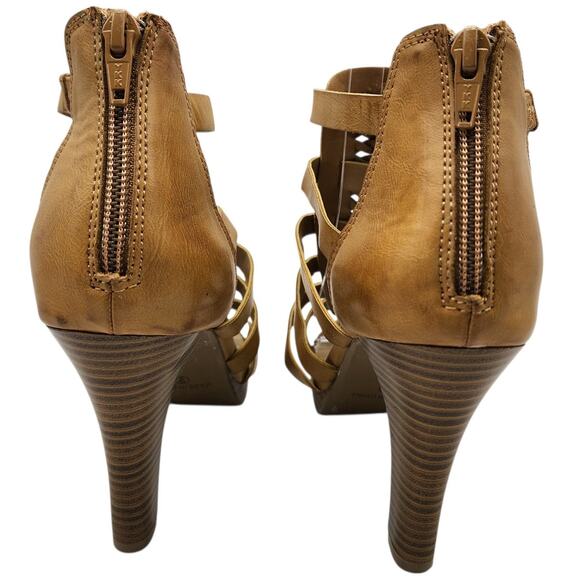 Dressbarn Tan Gladiator Style Block Heeled Sandals – Size 9 - Picture 6 of 8